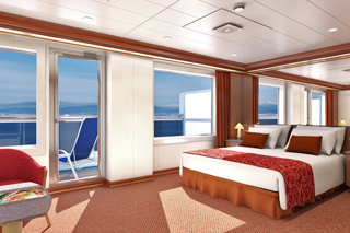 Suite cabin on Carnival Sunrise