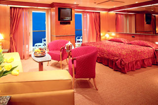 Suite cabin on Carnival Pride