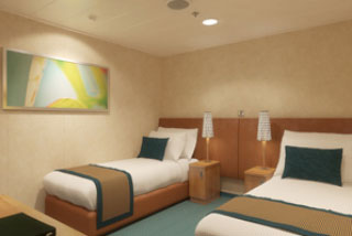 Inside cabin on Carnival Breeze