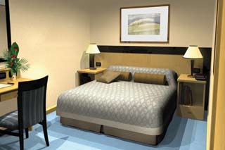 Inside cabin on Queen Victoria