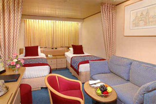 Inside cabin on Maasdam