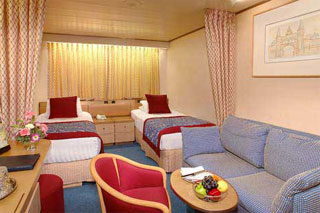 Inside cabin on Zaandam