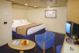 Inside cabin on Zuiderdam