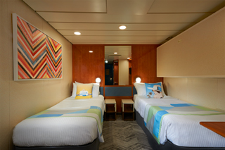 Inside cabin on Norwegian Dawn