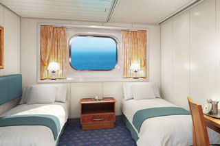 Oceanview cabin on Norwegian Spirit