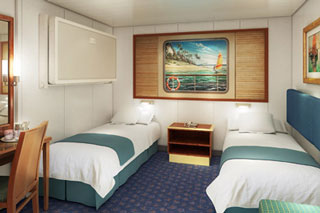 Inside cabin on Norwegian Spirit