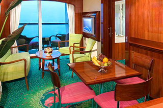 Suite cabin on Norwegian Jewel