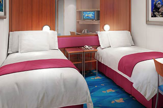 Inside cabin on Norwegian Pearl