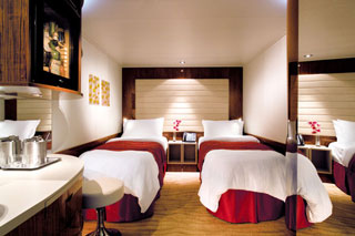 Inside cabin on Norwegian Epic