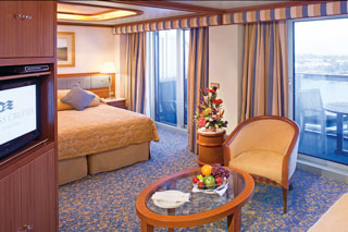 Suite cabin on Emerald Princess