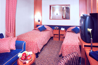 Inside cabin on Brilliance of the Seas