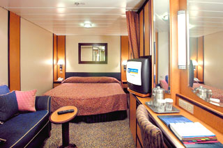 Inside cabin on Serenade of the Seas