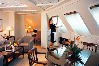 Suite cabin on Silver Cloud